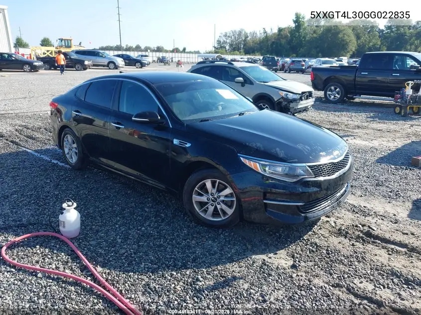 KIA OPTIMA 2016, VIN 5XXGT4L30GG022835