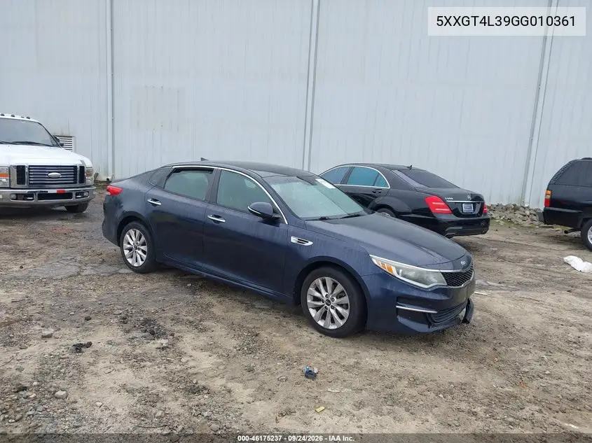 KIA OPTIMA 2016, VIN 5XXGT4L39GG010361