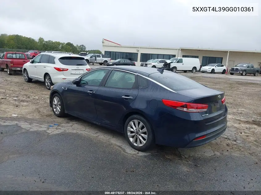 2016 KIA OPTIMA VIN 5XXGT4L39GG010361 — фото 3