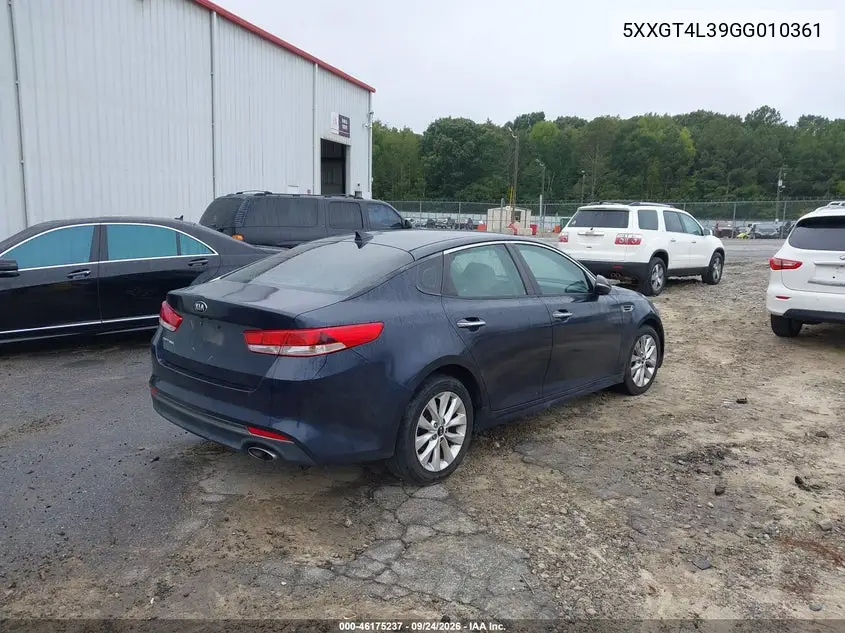 2016 KIA OPTIMA VIN 5XXGT4L39GG010361 — фото 4