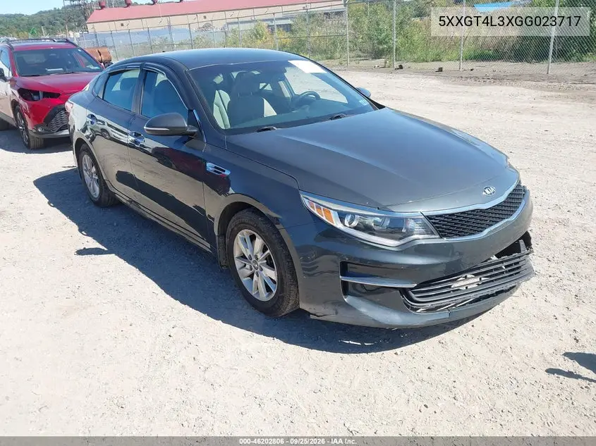 KIA OPTIMA 2016, VIN 5XXGT4L3XGG023717