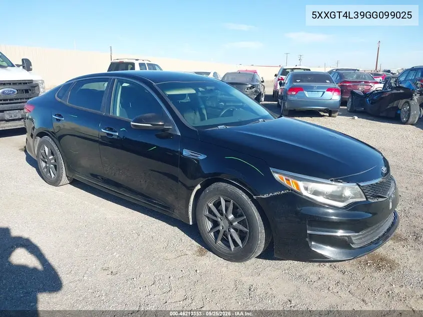 KIA OPTIMA 2016, VIN 5XXGT4L39GG099025