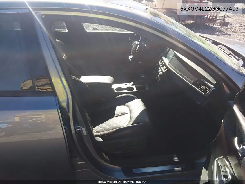 2016 KIA OPTIMA VIN 5XXGV4L22GG077403 — фото 5