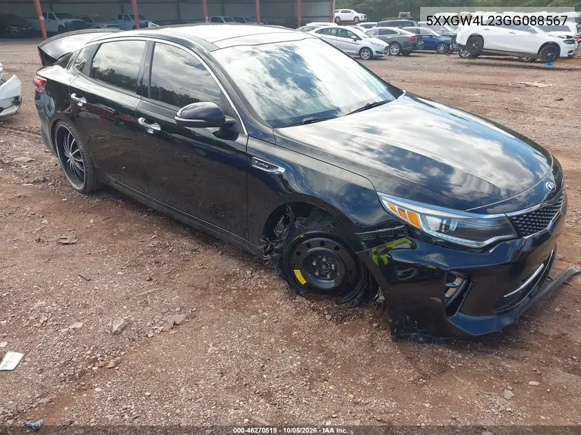 KIA OPTIMA 2016, VIN 5XXGW4L23GG088567