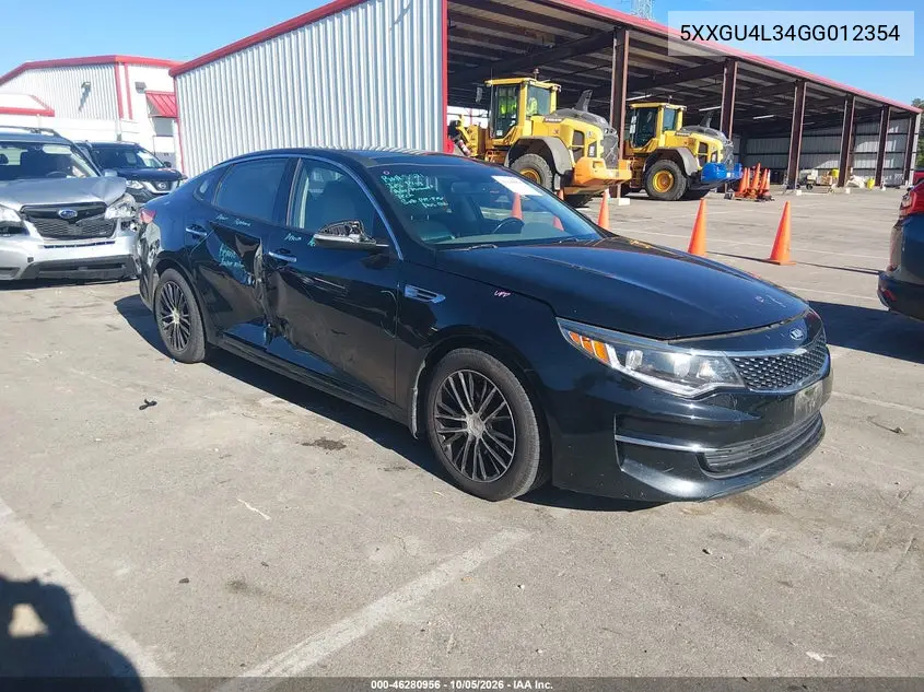 KIA OPTIMA 2016, VIN 5XXGU4L34GG012354