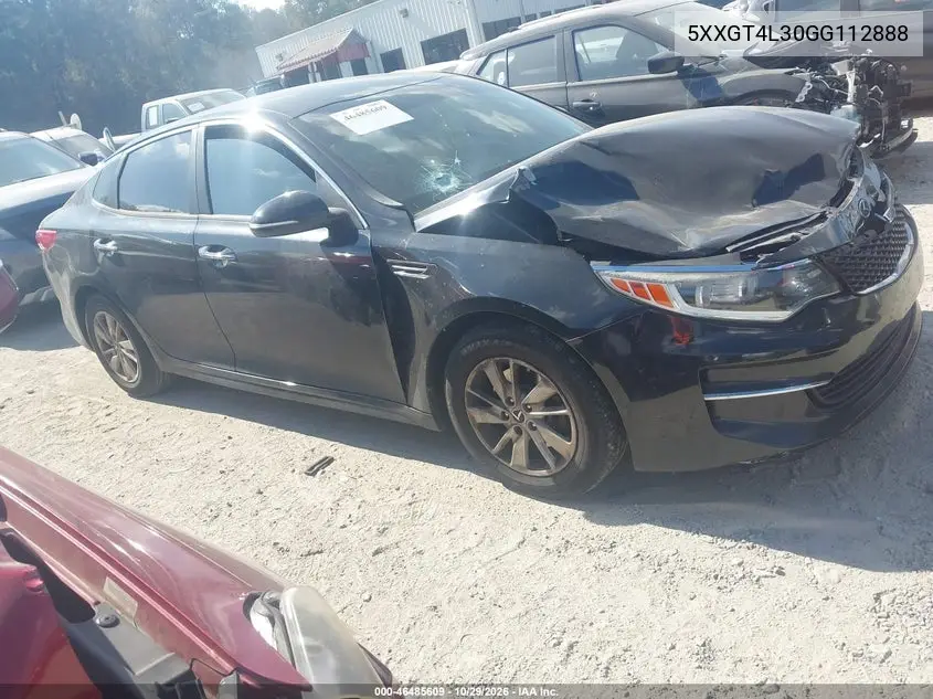KIA OPTIMA 2016, VIN 5XXGT4L30GG112888