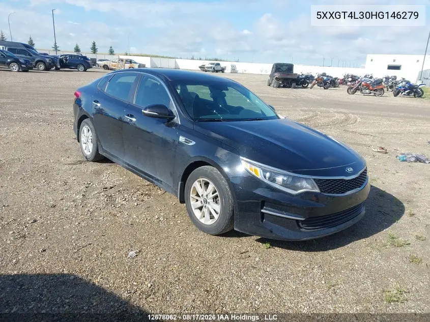 KIA OPTIMA 2017, VIN 5XXGT4L30HG146279
