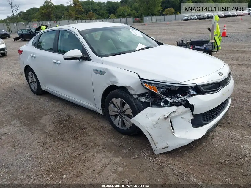 KIA OPTIMA 2017, VIN KNAGT4LE1H5014988