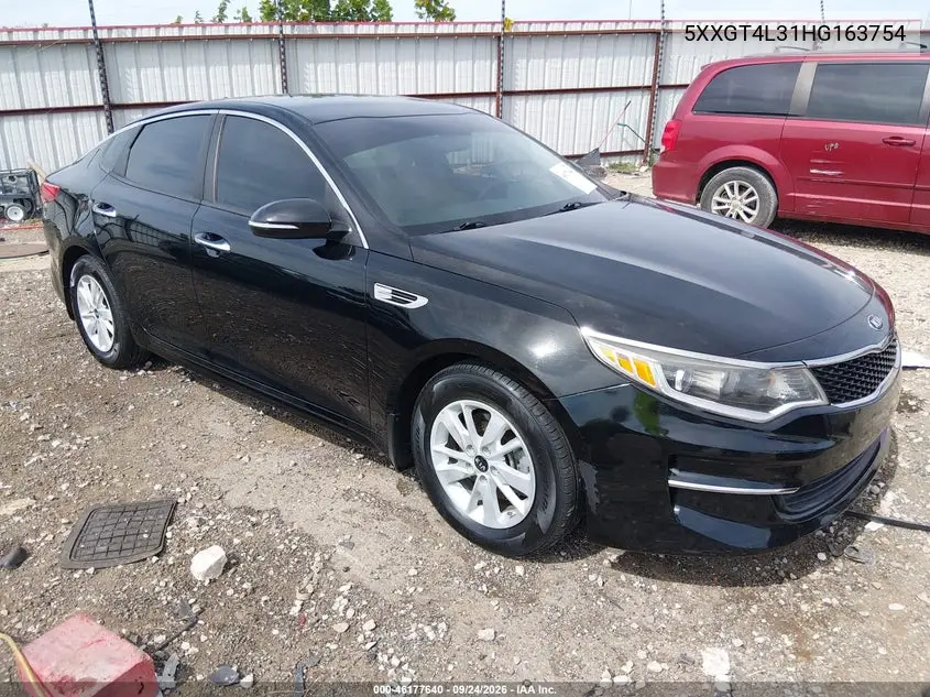 KIA OPTIMA 2017, VIN 5XXGT4L31HG163754