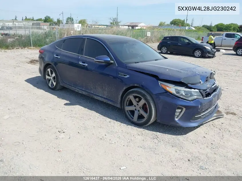 KIA OPTIMA 2018, VIN 5XXGW4L28JG230242