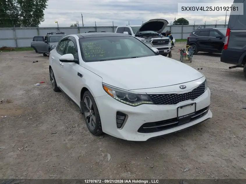 KIA OPTIMA 2018, VIN 5XXGV4L25JG192181