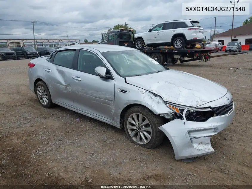 KIA OPTIMA 2018, VIN 5XXGT4L34JG271548