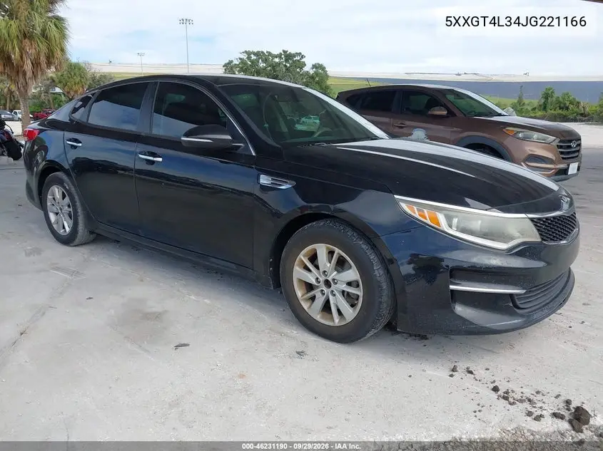KIA OPTIMA 2018, VIN 5XXGT4L34JG221166