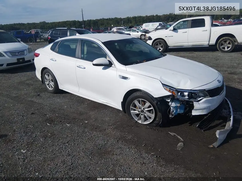 KIA OPTIMA 2018, VIN 5XXGT4L38JG185496