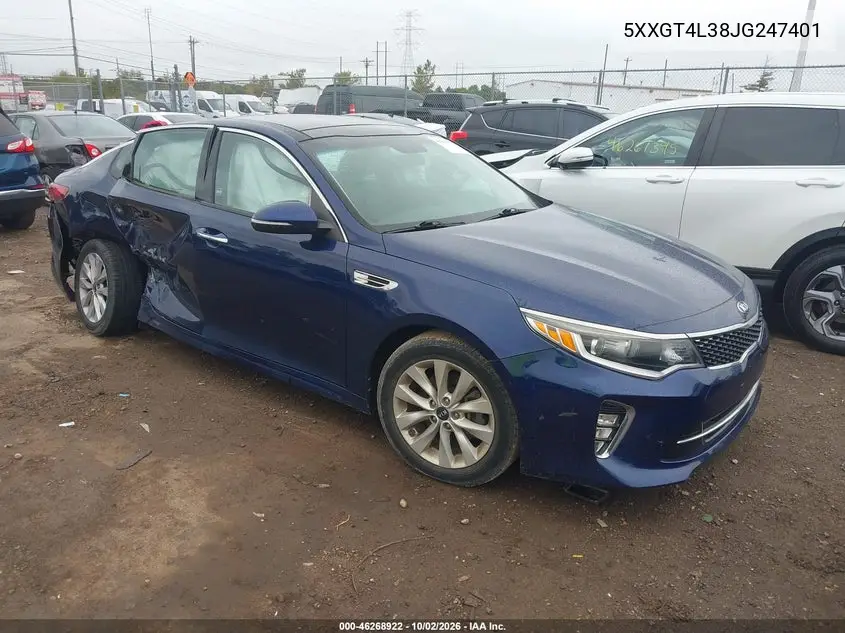 KIA OPTIMA 2018, VIN 5XXGT4L38JG247401