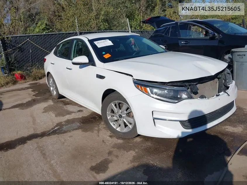 KIA OPTIMA 2018, VIN KNAGT4L35J5215605