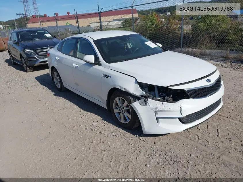KIA OPTIMA 2018, VIN 5XXGT4L35JG197881