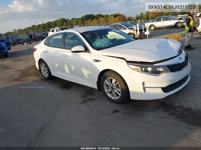 KIA OPTIMA 2018, VIN 5XXGT4L38JG211725