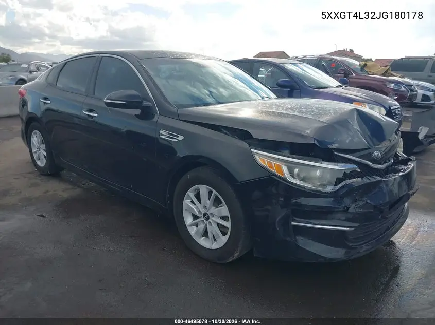 KIA OPTIMA 2018, VIN 5XXGT4L32JG180178