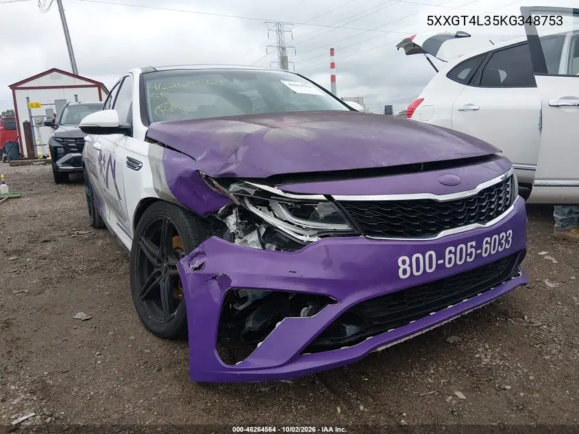 KIA OPTIMA 2019, VIN 5XXGT4L35KG348753