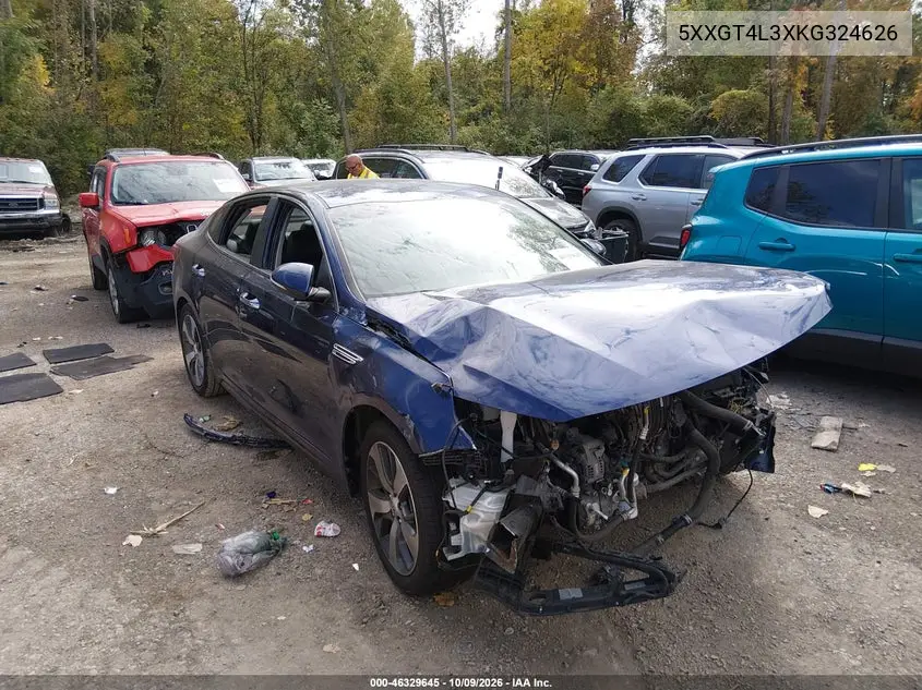 KIA OPTIMA 2019, VIN 5XXGT4L3XKG324626