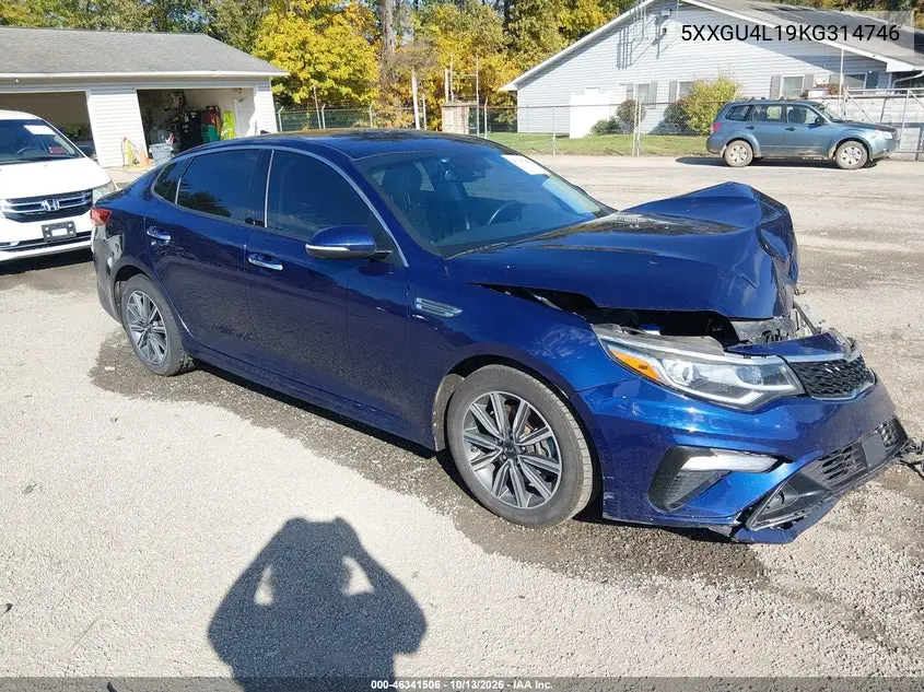 KIA OPTIMA 2019, VIN 5XXGU4L19KG314746