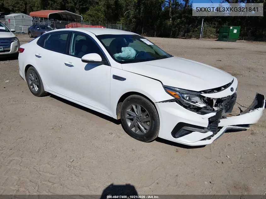 KIA OPTIMA 2019, VIN 5XXGT4L3XKG321841