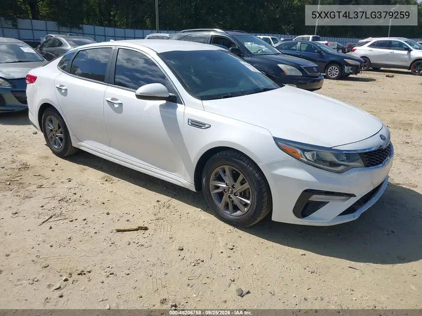 KIA OPTIMA 2020, VIN 5XXGT4L37LG379259