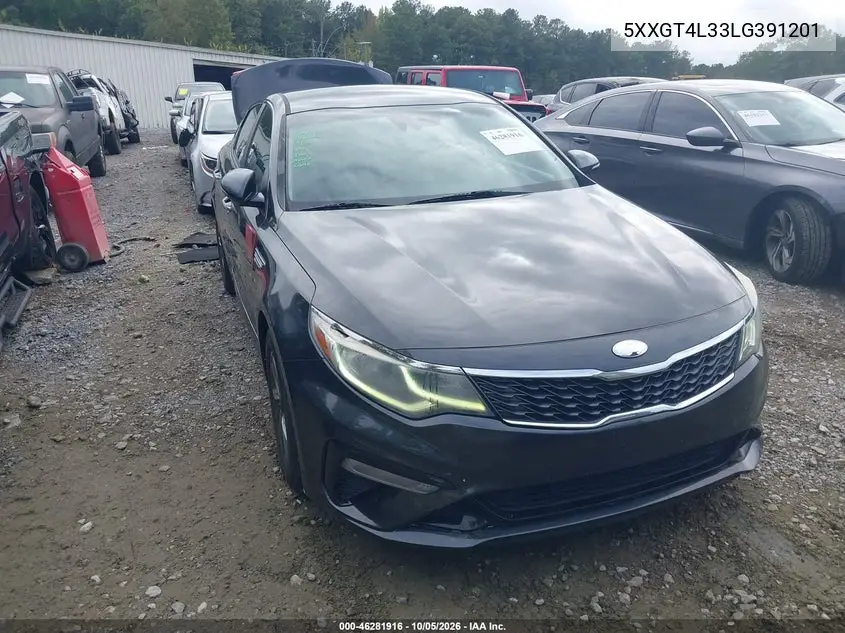 KIA OPTIMA 2020, VIN 5XXGT4L33LG391201