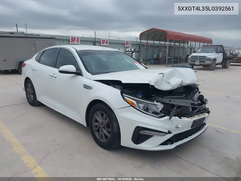 KIA OPTIMA 2020, VIN 5XXGT4L35LG392561