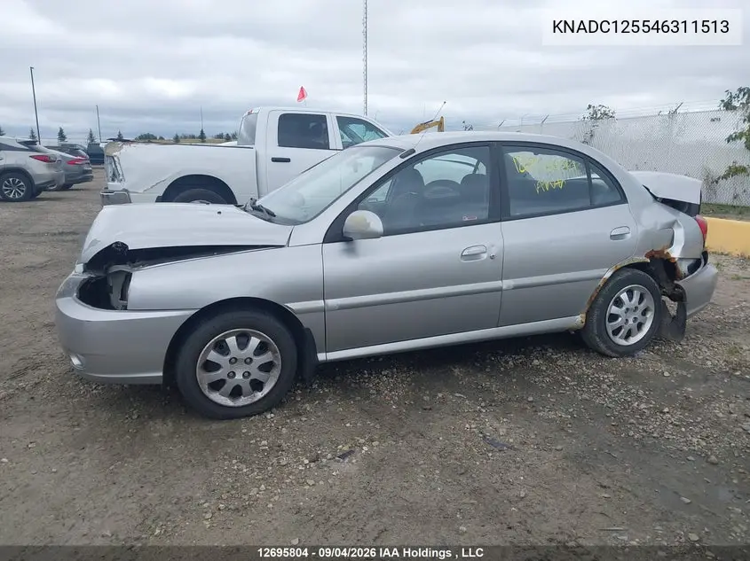 2004 KIA RIO VIN KNADC125546311513 — фото 15