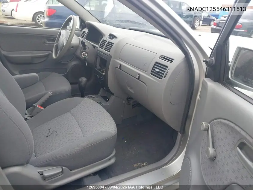 2004 KIA RIO VIN KNADC125546311513 — фото 5