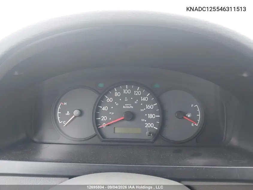 2004 KIA RIO VIN KNADC125546311513 — фото 7