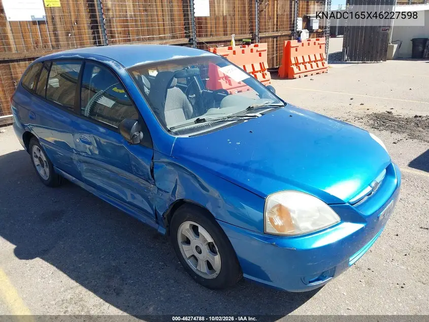 KIA RIO 2004, VIN KNADC165X46227598