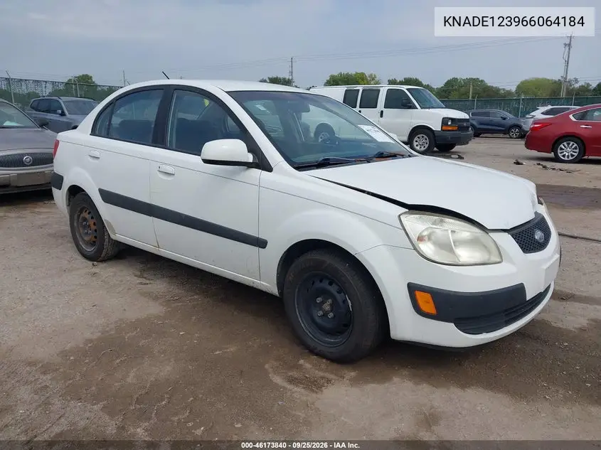 KIA RIO 2006, VIN KNADE123966064184