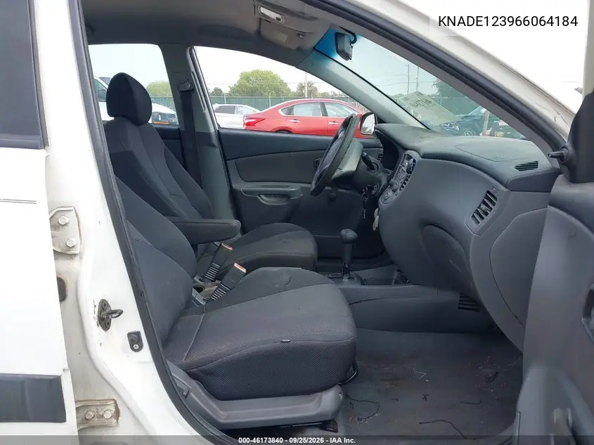 2006 KIA RIO VIN KNADE123966064184 — фото 5