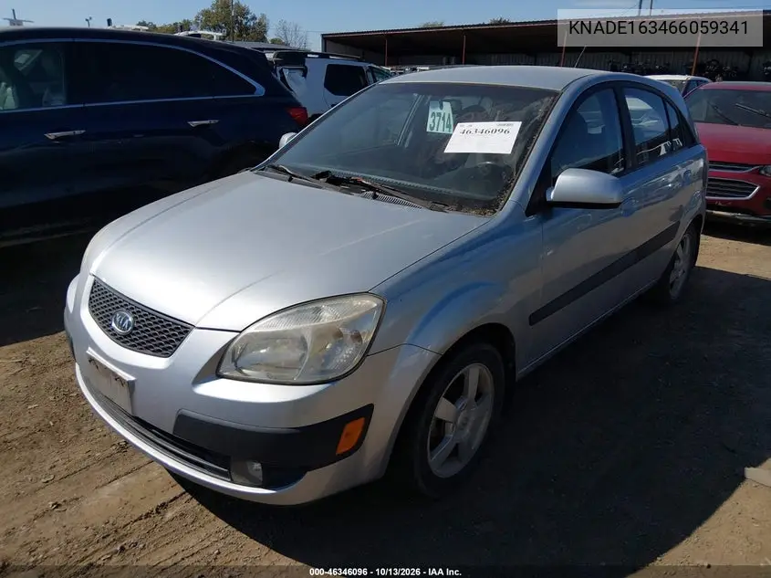 2006 KIA RIO VIN KNADE163466059341 — фото 2