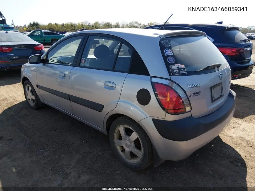 2006 KIA RIO VIN KNADE163466059341 — фото 3