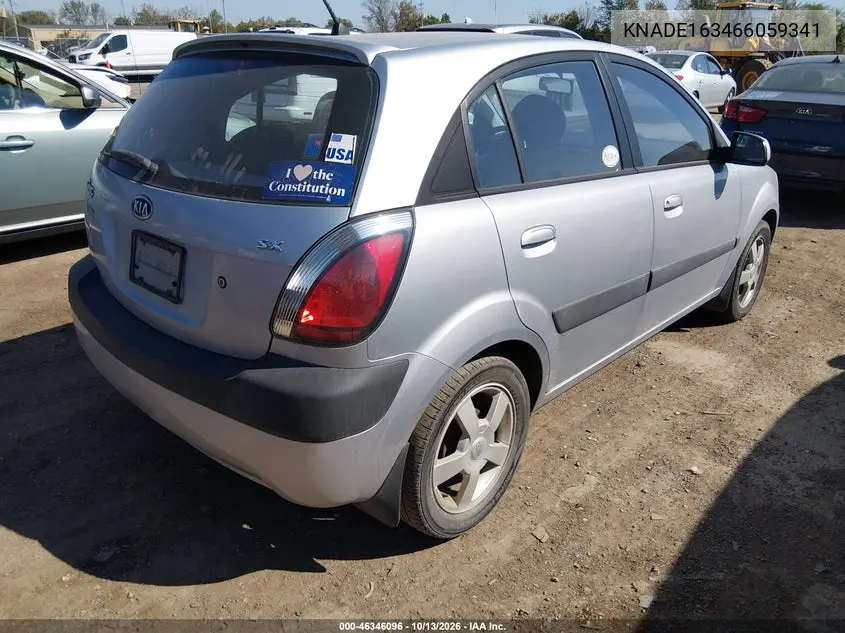 2006 KIA RIO VIN KNADE163466059341 — фото 4