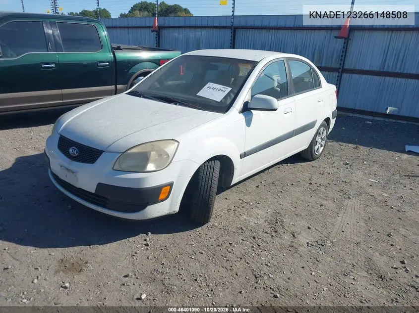 2006 KIA RIO VIN KNADE123266148508 — фото 2