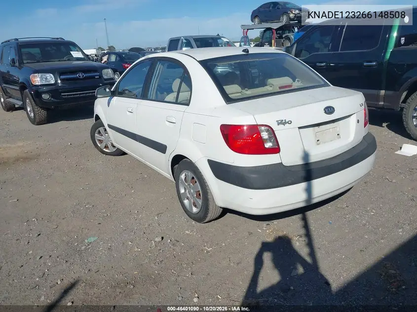 2006 KIA RIO VIN KNADE123266148508 — фото 3