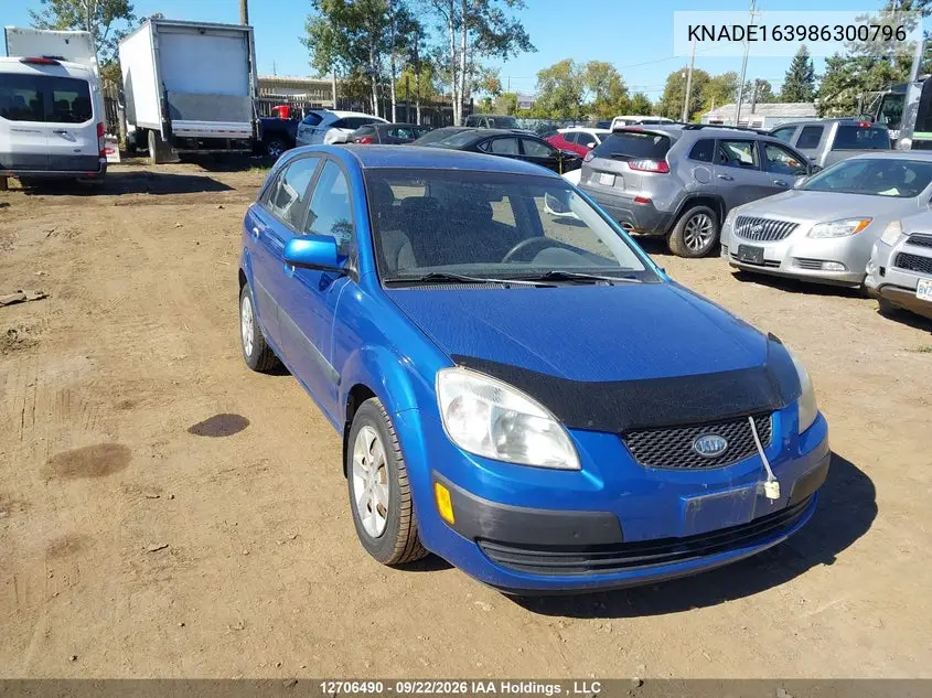 KIA RIO 2008, VIN KNADE163986300796