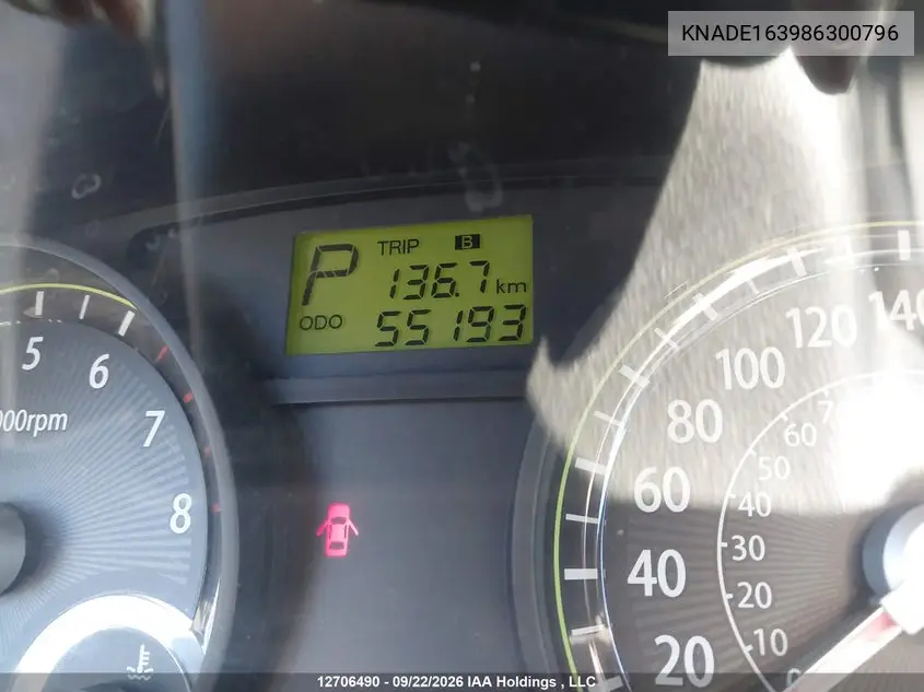 2008 KIA RIO VIN KNADE163986300796 — фото 15