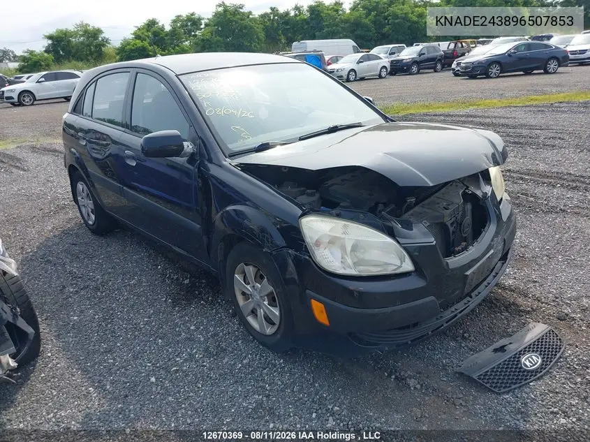 KIA RIO 2009, VIN KNADE243896507853