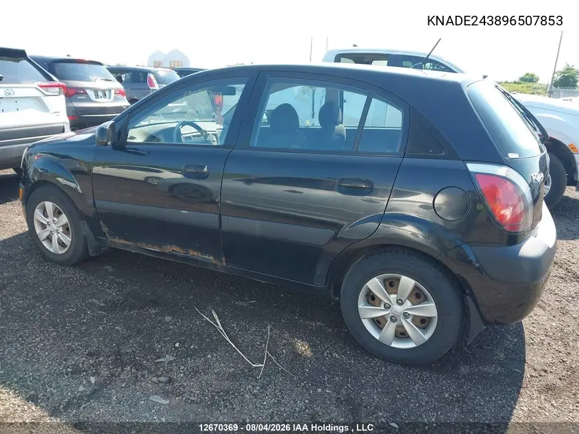 2009 KIA RIO VIN KNADE243896507853 — фото 14