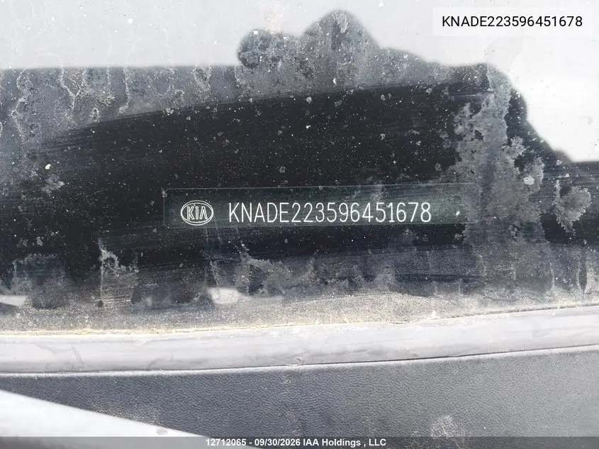 2009 KIA RIO VIN KNADE223596451678 — фото 18