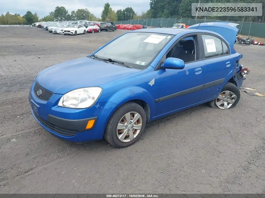 2009 KIA RIO VIN KNADE223596583341 — фото 2