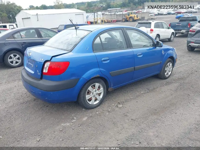 2009 KIA RIO VIN KNADE223596583341 — фото 4