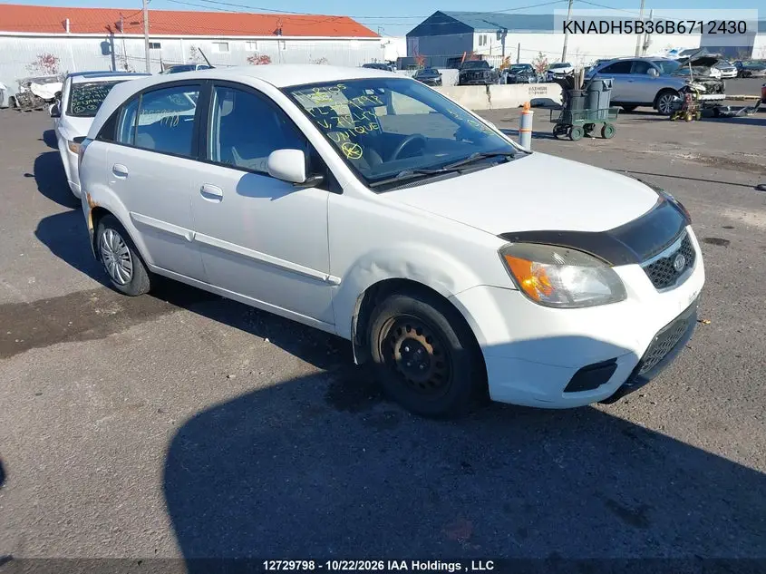 KIA RIO 2011, VIN KNADH5B36B6712430