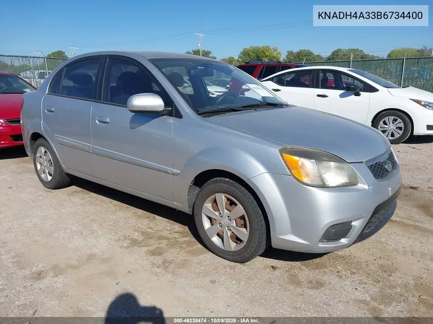KIA RIO 2011, VIN KNADH4A33B6734400